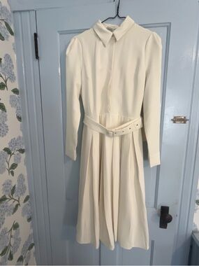 English Factory Classic Cream Shirt Dress with Belt
